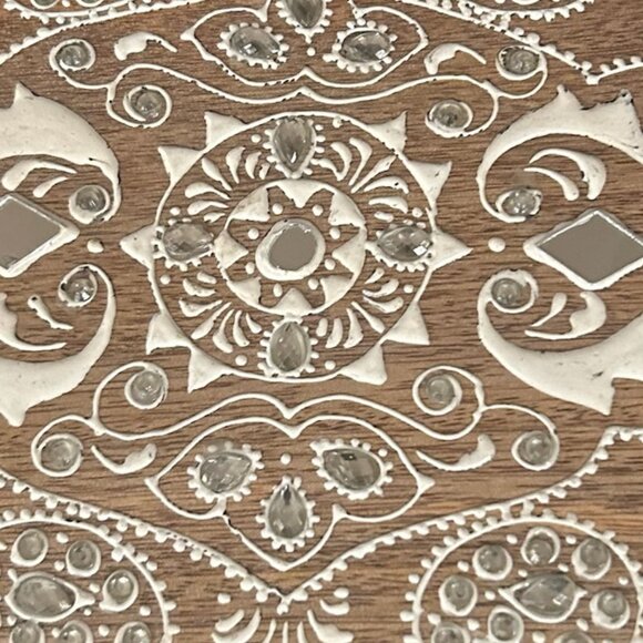 NWT Vintage Large Wooden Hand Carved Ornate Indian Keepsake Box - Picture 10 of 12